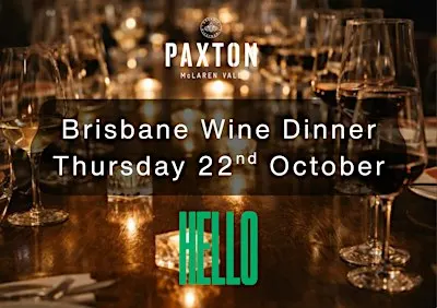 Paxton Wines Brisbane Wine Dinner