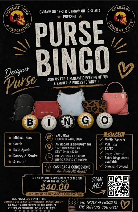 CVMA ®️ Chapter #12-3 Purse Bingo