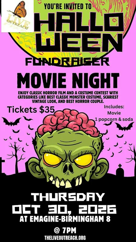 The L.I.V.E. Outreach Halloween Movie Fundraiser