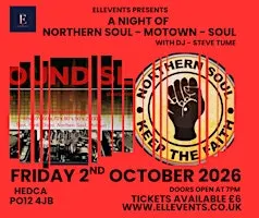 NORTHERN SOUL-MOTOWN-SOUL DISCO NIGHT WITH DJ STEVE TUME on 02/10/26