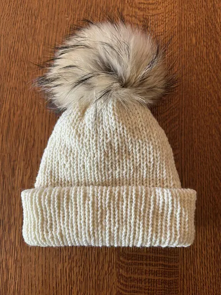 No-Knit Hat and Fur Pompom – Make Your Own Cozy Hat