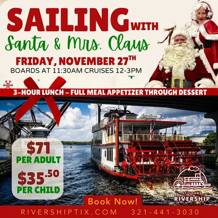 Sailing with Santa & Mrs. Claus Lunch Cruise Aboard the Barbara Lee.