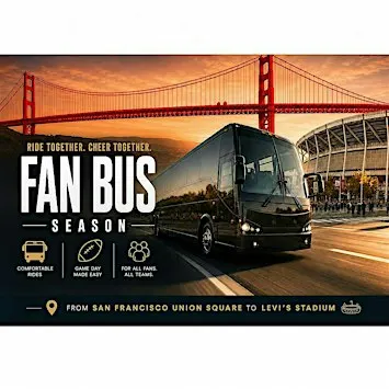 01/03/27: San Francisco Fan Bus–Round‑Trip Shuttle for Eagles vs. 49ers