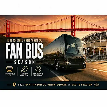 9/27/26: San Francisco Fan Bus – Round‑Trip Shuttle for Cardinals vs. 49ers