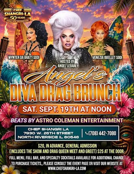 Angel's Diva Drag Brunch at Chef Shangri-La | Saturday, September 19
