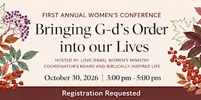 First Annual Love Israel Women's Ministry Conference