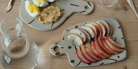 Slab inlay snack platter