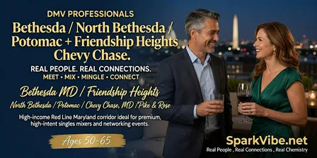 Singles Event& Mixers Ages 50+ : Mix & Mingle with Singles  Bethesda