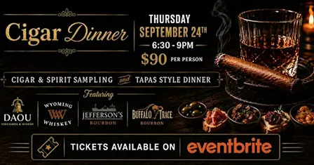 Cigar Dinner - Smoke. Sip. Savor