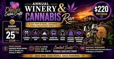 Chelle's Custom Crafts Annual Winery & Cannabis Run