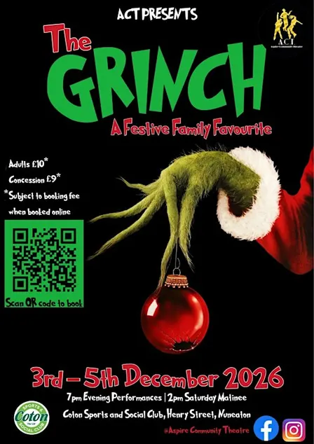 The Grinch - A Festive Family Favourite - Thursday 3rd December