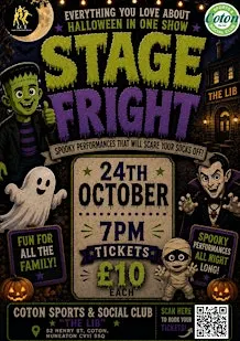 Stage Fright! Halloween - Saturday 24th October