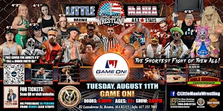 Boston, MA - Little Mania Mini Wrestling @ Game On! Fenway
