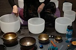 Sound Healing Journey with Rachel Surrounded by Crystals