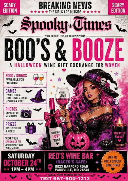 Boo's & Booze—The Ultimate Halloween Wine Exchange