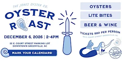 Jones Oyster Co. December 6, 2026 Oyster Roast