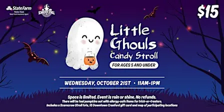 2026 Downtown Cranford Little Ghouls Candy Stroll