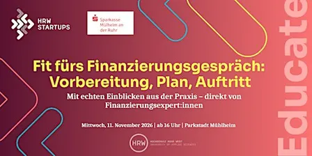 HRWEducate: Fit fürs Finanzierungsgespräch: Vorbereitung, Plan, Auftritt