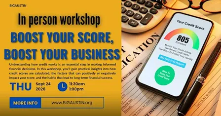 (in-person) Boost Your Score, Boost Your Business