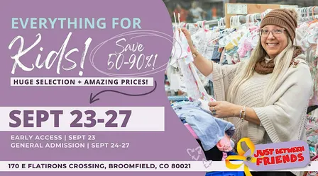 Kids' Huge Pop-Up Sale - Fall 2026 Tickets Arvada/Louisville