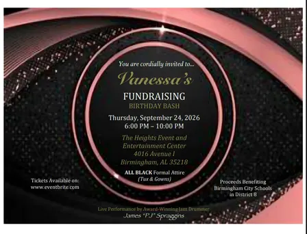 Vanessa's Fundraising Birthday Bash