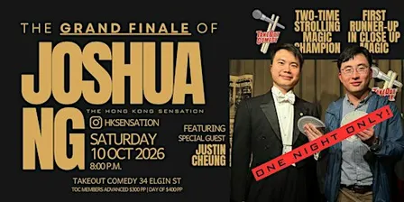 This week at TakeOut Comedy - Joshua Ng