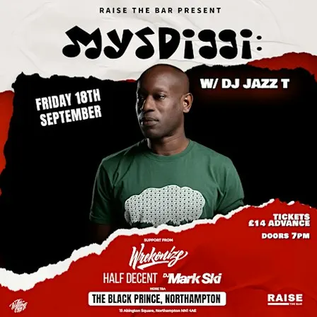 Mysdiggi / Wrekonize Live @ The Black Prince,  Friday 18th September 2026
