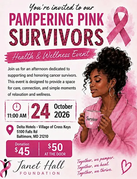 JHF 17th Annual Pampering Pink Survivors Breast Cancer Fundraiser