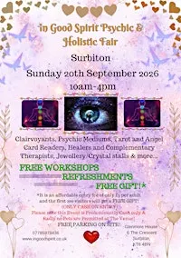 In Good Spirit Psychic & Holistic Fair! - Surbiton - Sunday 20th Sept 2026