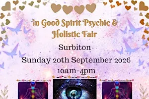 In Good Spirit Psychic & Holistic Fair! - Surbiton - Sunday 20th Sept 2026