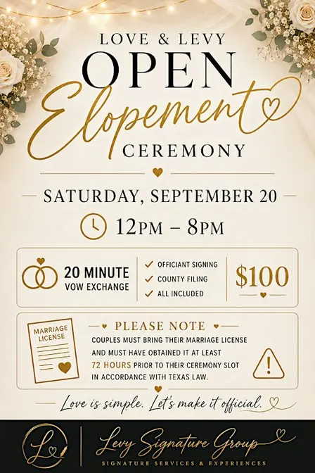 Open Elopement Ceremony with Love & Levy