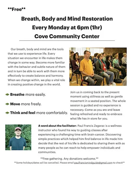 Breath, Body and Mind Restoration - Cove Community Center (Lakewood)