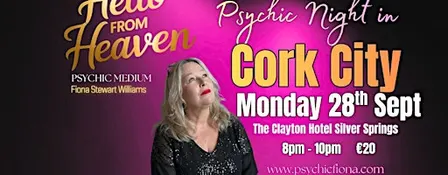 Psychic Night in Cork City with Psychic Medium Fiona Stewart-Williams