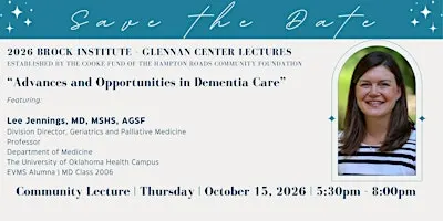 2026 Brock Institute - Glennan Center Community Lecture