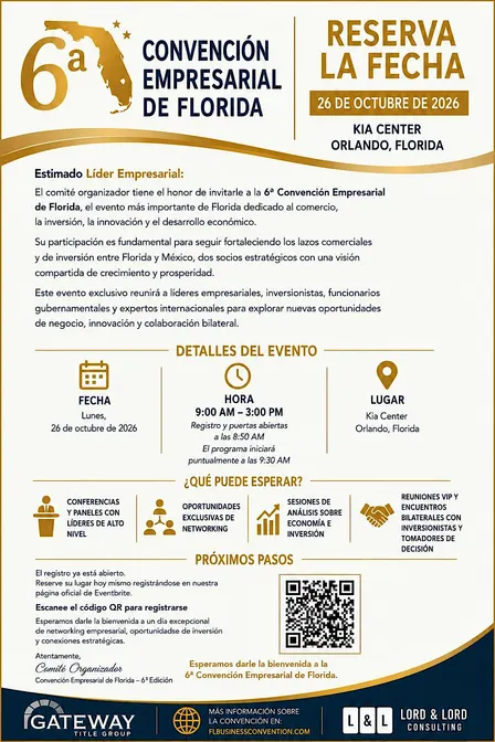 FLORIDA INVESTMENT CONVENTION 6TH EDITION 2026