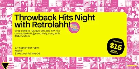 Throwback Hits Night with Retrolahh!: '70s, '80s, '90s, & Y2K Disco Party