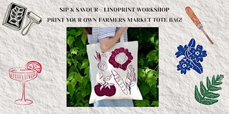 Sip & Savour: Lino Print Tote Bag Workshop