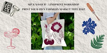 Sip & Savour: Lino Print Tote Bag Workshop