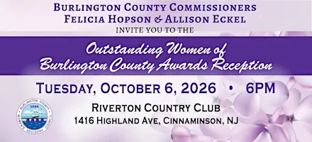 2026 Outstanding Women of Burlington County Sponsorship Opportunities