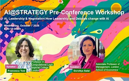 AI@STRATEGY Pre-Conference Workshop: Francesca Toni & Dorottya Salai