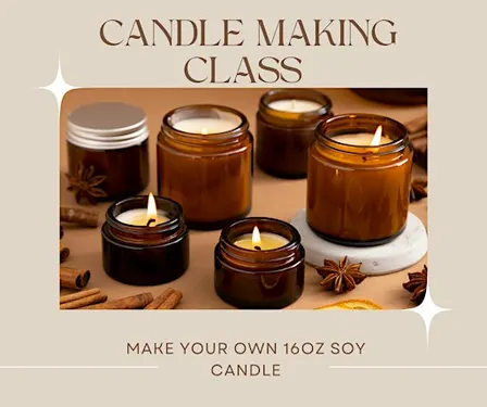Candle making class at The Vineyard at Hershey