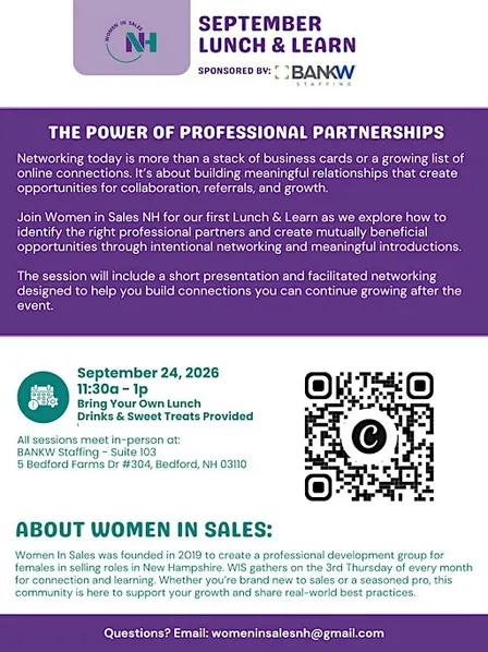 Women in Sales NH - Sept 24, 2026 - Power of Professional Partnerships
