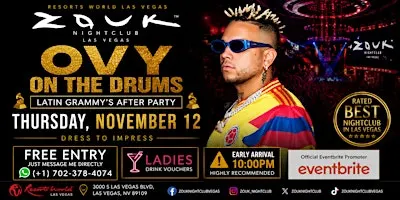 LATIN PARTY FEAT OVY ON THE DRUMS AT ZOUK NIGHTCLUB