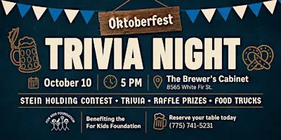 Oktoberfest Trivia Night Benefiting the For Kids Foundation