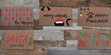 Holiday Doormat painting class at The Vineyard at Hershey