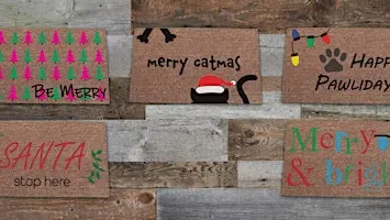 Holiday Doormat painting class at The Vineyard at Hershey