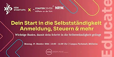 HRWEducate: Dein Start in die Selbstständigkeit – Anmeldung, Steuern & mehr