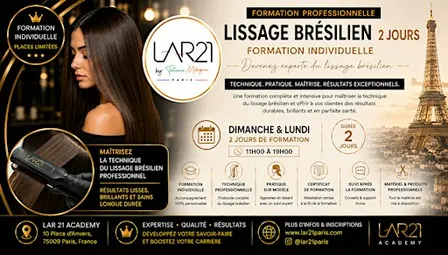 Formation Lissage Brésilien 2 Jours à Paris | LAR 21 Academy