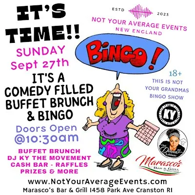 Not Your Grandma's Comedy Bingo Brunch at Marasco's In Cranston RI