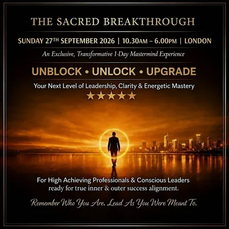 SACRED BREAKTHROUGH: Unique Ceremony To Unblock, Unlock & Upgrade in 1 DAY!
